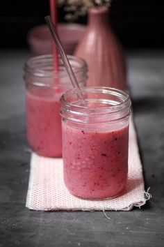 framboise, fraise, banae lait de soja